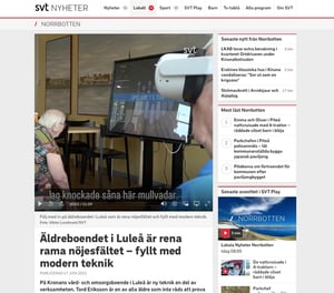 SVT nyeheter websida screenshot